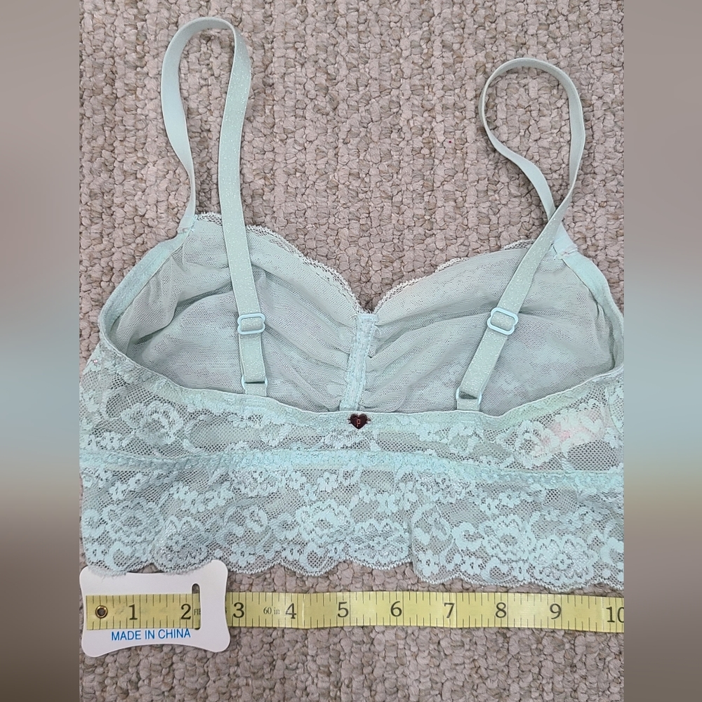 Victoria's Secret Pink Baby Blue Rhinestone Lace Bralette - Picture 4 of 6